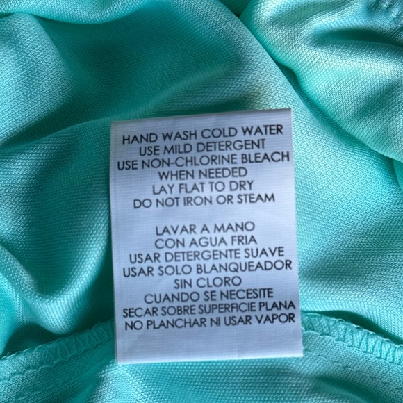 Beautiful aqua lace skirt and chiffon top mini dress - Picture 10 of 11